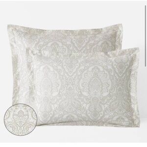 The Company Store - Legends Luxury Vintage Damask Beige Sateen Standard Sham SET